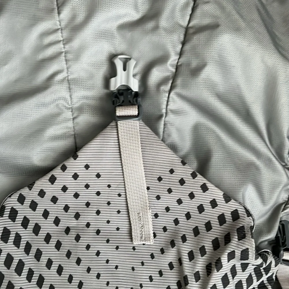Gregory Light Gray Hiking Backpack with Blue Accents